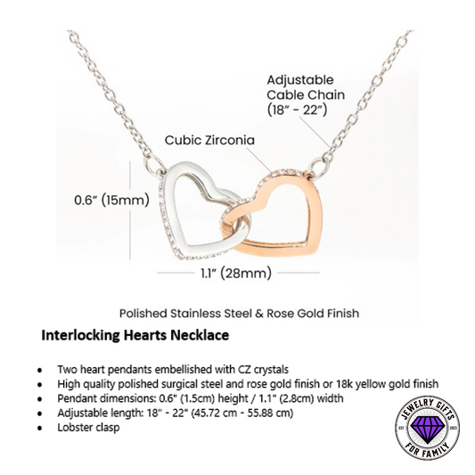 JGF Jewelry Gifts for Family | Double Heart Pendant Necklace for Mom of Army | Prayer Gift Ideas for Mother of Military