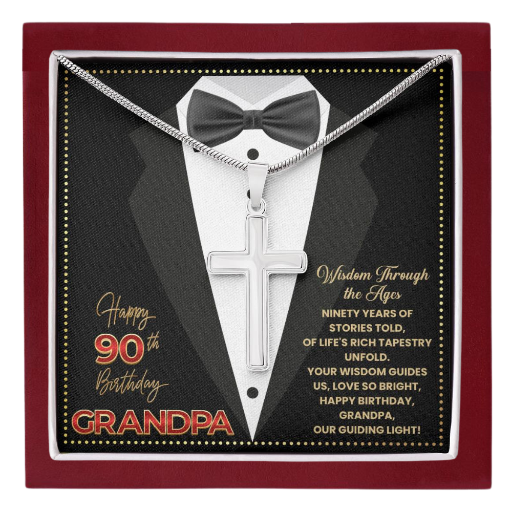 JGF Jewelry Gifts for Family Happy 90th Birthday Card For Grandpa From Grandkids