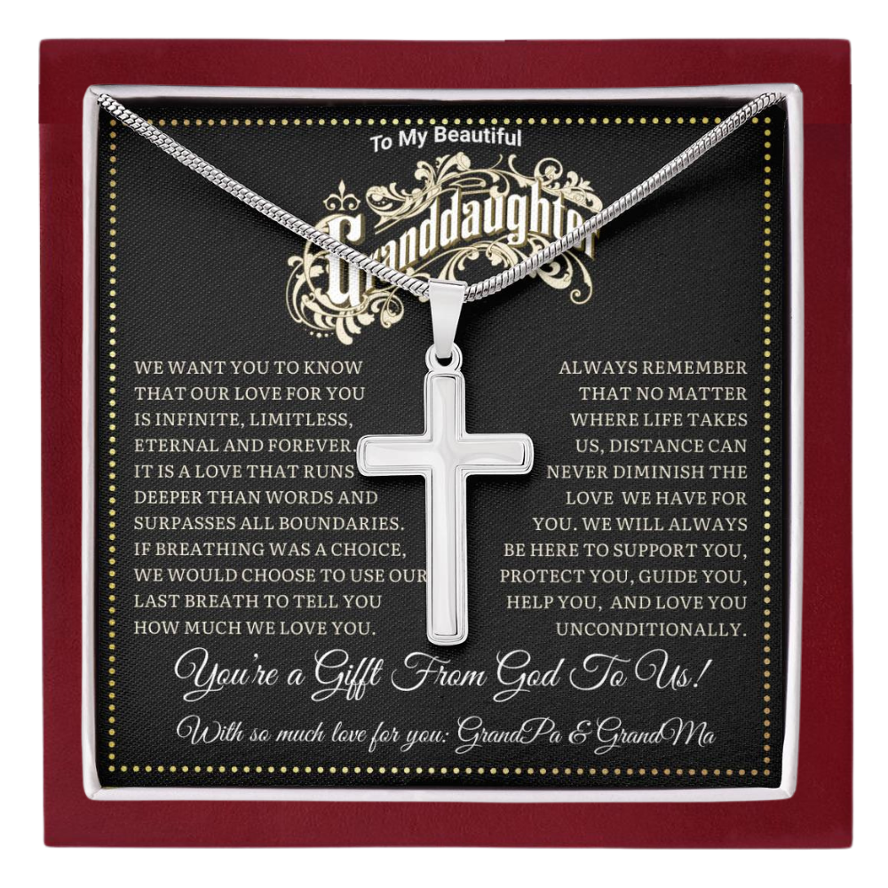 JGF Jewelry Gifts for Family To Our GrandDaughter From GrandPa and GrandMa