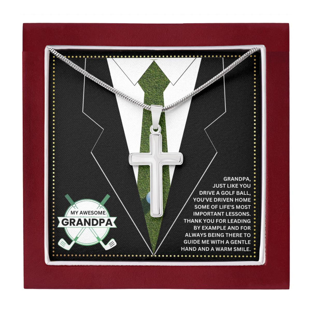 JGF Jewelry Gifts for Family Gifts For Golfer Grandpa Golf Birthday Gifts