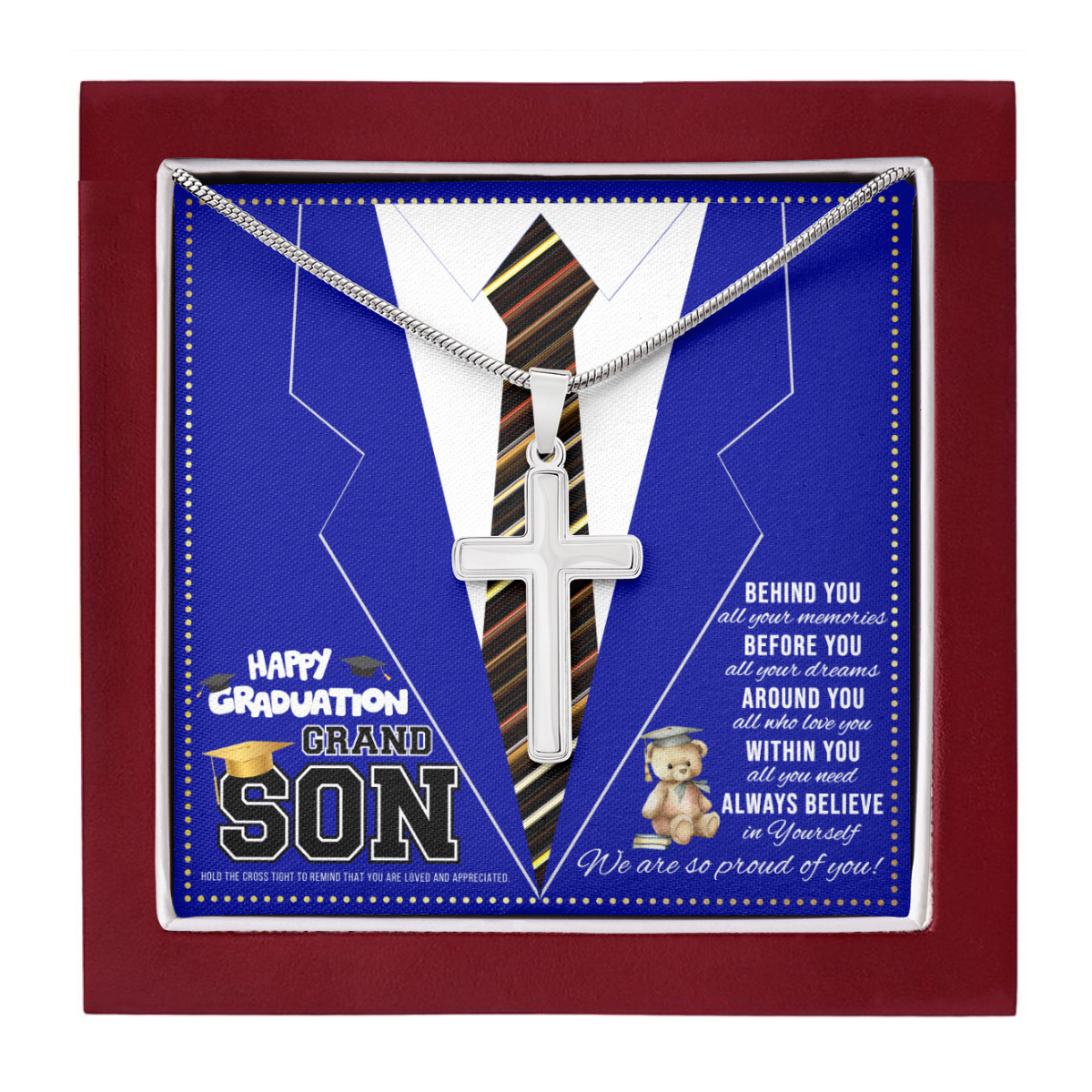 JGF Jewelry Gifts for Family University Graduation Grandson Gifts