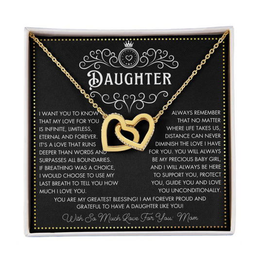 JGF Jewelry Gifts for Family 2 Two Hearts Linked Necklace Unique Birthday Gifts For Daughter Adult From Mom