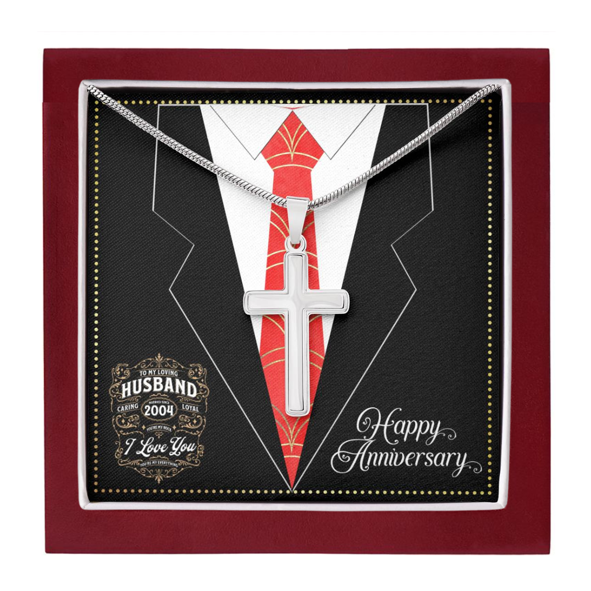 JGF Jewelry Gifts for Family Married Since 2004 Wedding Anniversary Card For Husband