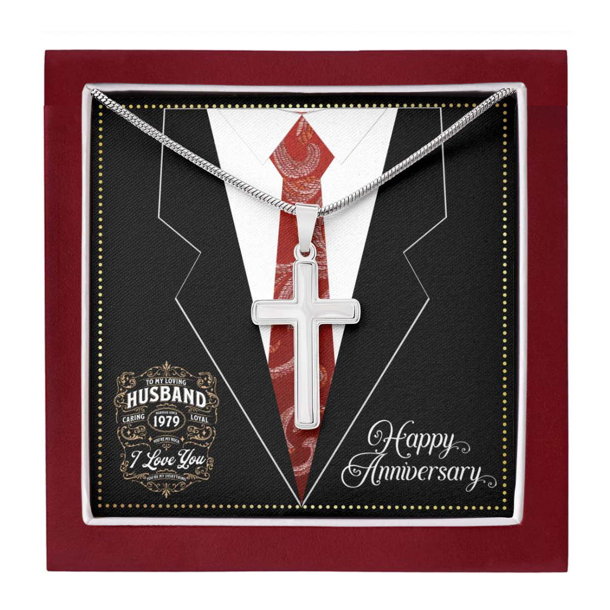 JGF Jewelry Gifts for Family Married Since 1979 Wedding Anniversary Card For Husband