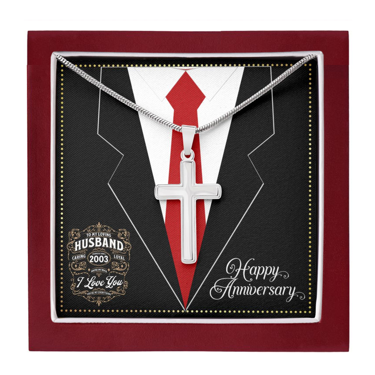 JGF Jewelry Gifts for Family Married Since 2003 Wedding Anniversary Card For Husband