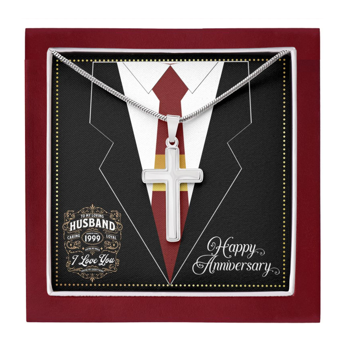 JGF Jewelry Gifts for Family Married Since 1999 Wedding Anniversary Card For Husband