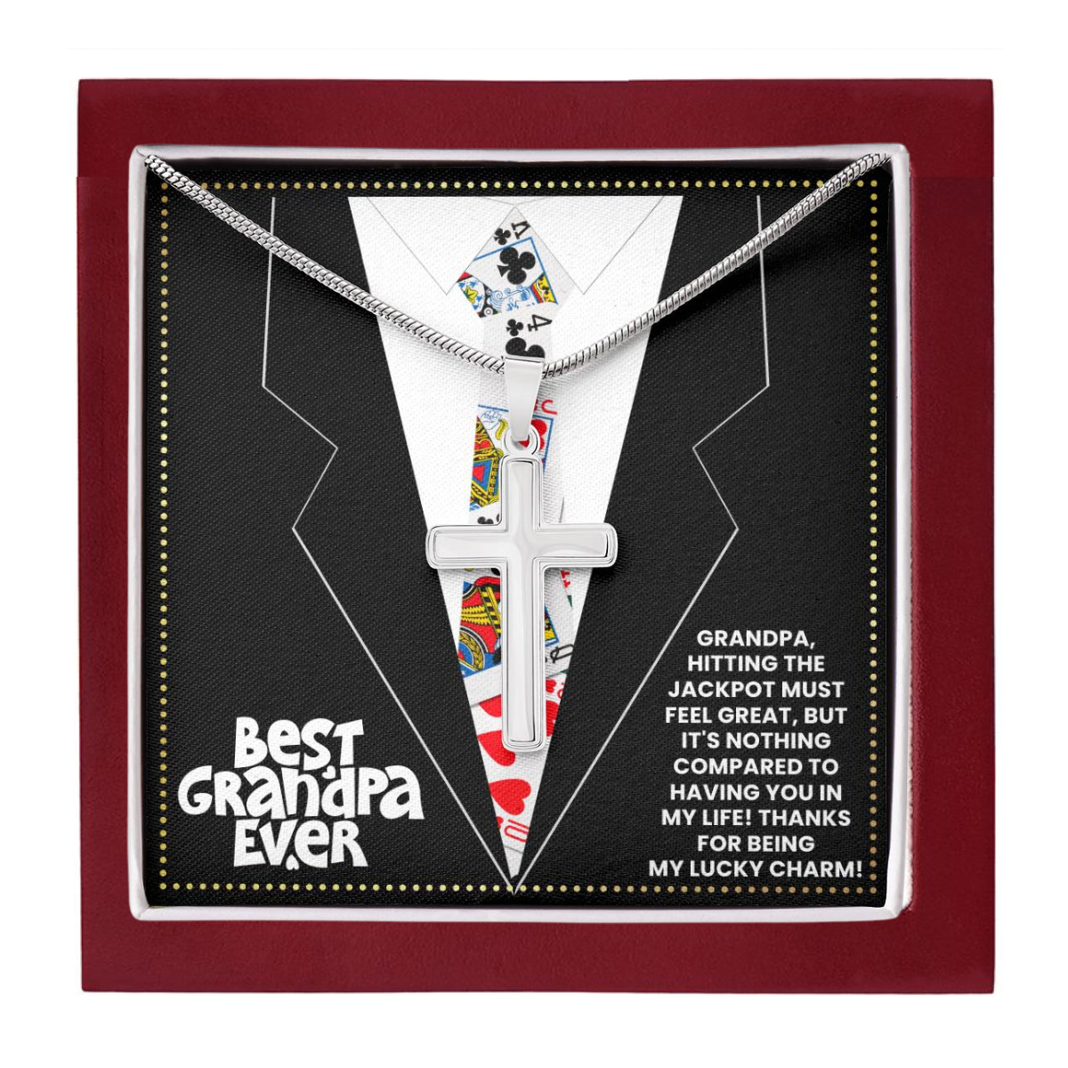 JGF Jewelry Gifts for Family Casino Themed Gifts For Men Grandpa Gifts from Grandson and Granddaughter