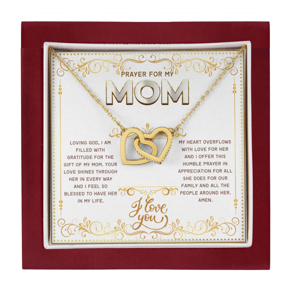 JGF Jewelry Gifts for Family Double Hearts Pendant Necklace For Women