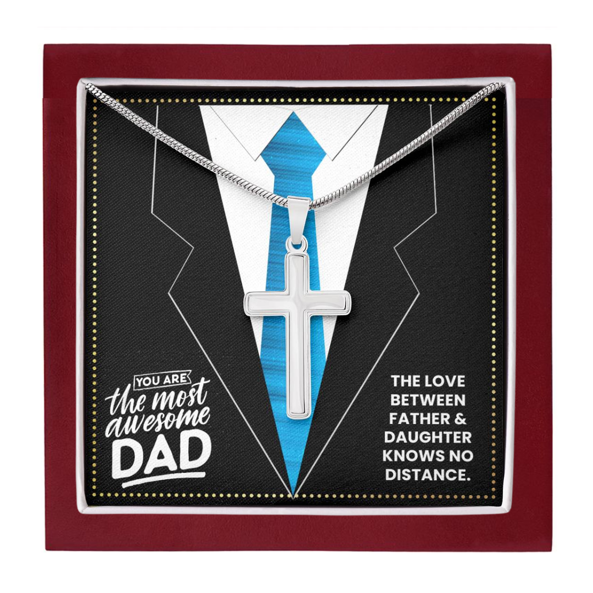 JGF Jewelry Gifts for Family My Daddy Is An Engineer From Daughter Cross Necklace