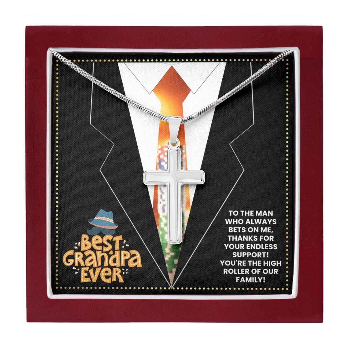 JGF Jewelry Gifts for Family Casino Poker Gifts For Men Him Grandpa Gifts From Grandchildren