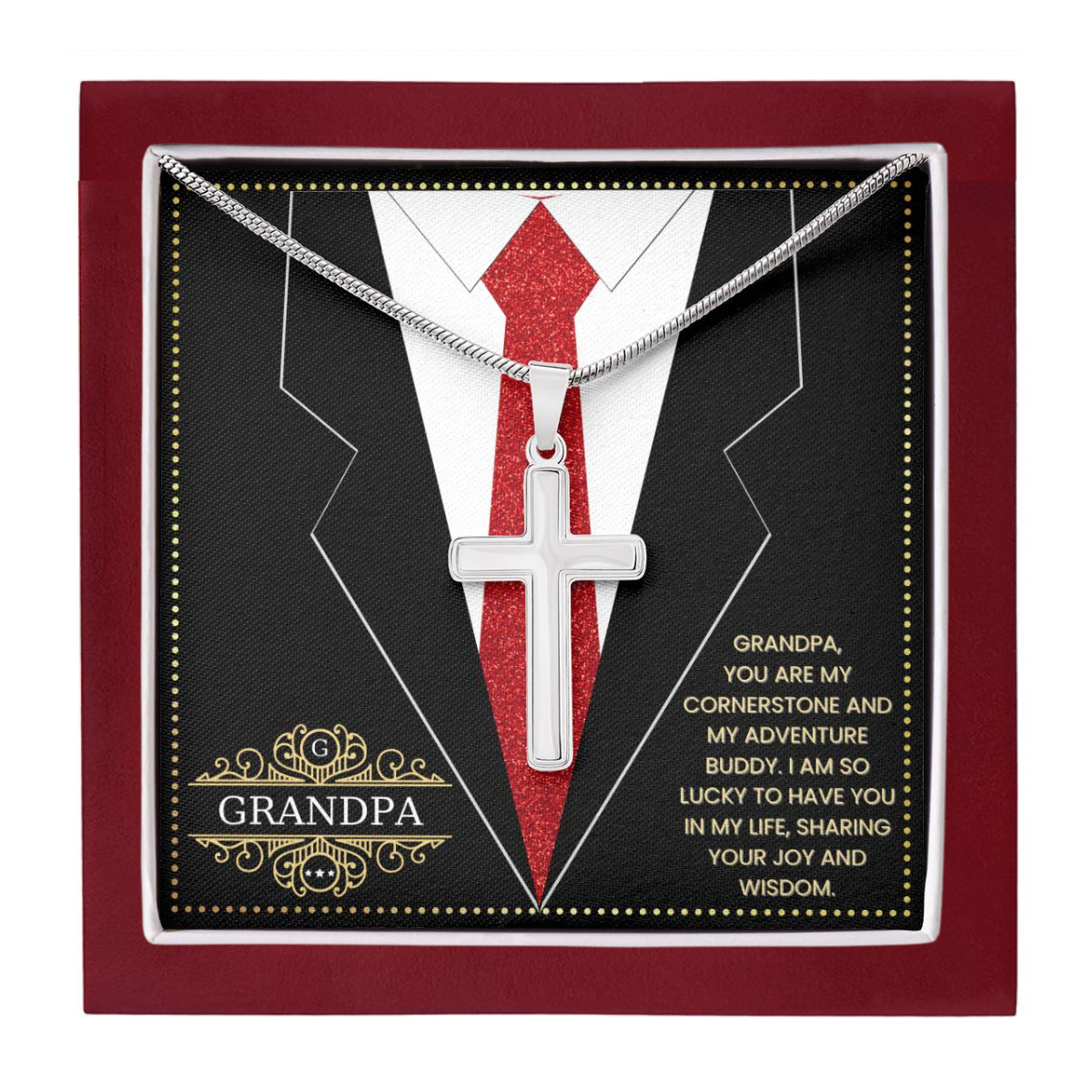 JGF Jewelry Gifts for Family 80th Birthday Gifts For Grandpa Grandfather Gifts For Men