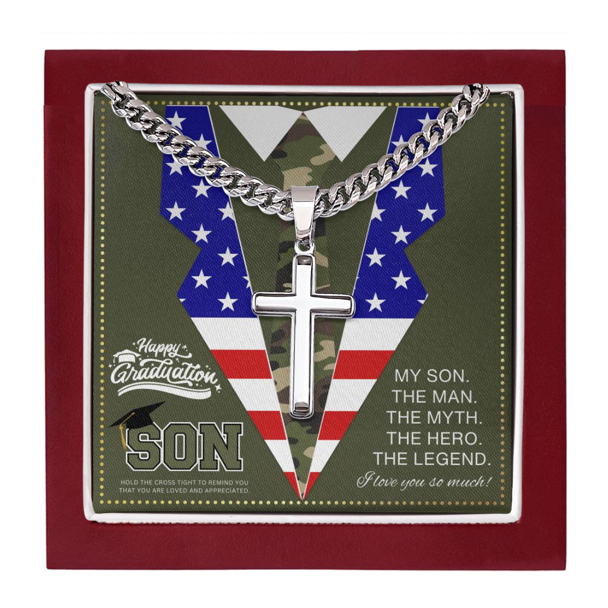 JGF Jewelry Gifts for Family Army Graduation Gifts For My Son 2024