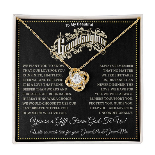 JGF Jewelry Gifts for Family Birthday Gifts For Granddaughter Adult Prime Love Knot Necklace