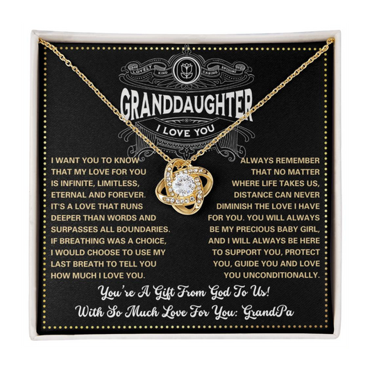 JGF Jewelry Gifts for Family To My Granddaughter Necklace Gifts From GrandPa For Graduation