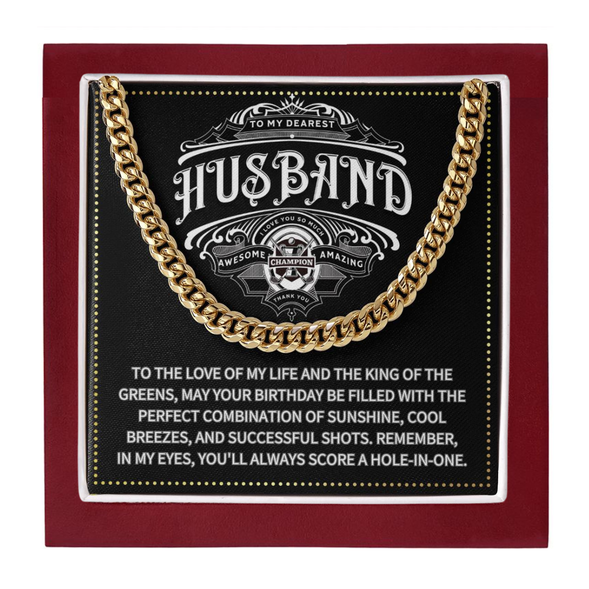 JGF Jewelry Gifts for Family Husband Golf Gifts 50 Years Old Birthday