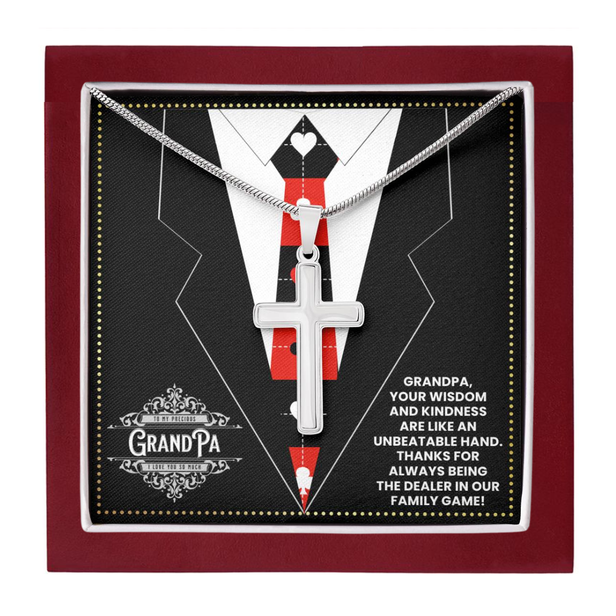 JGF Jewelry Gifts for Family Grandpa Casino Gifts For Men Who Play Poker From Granddaughter