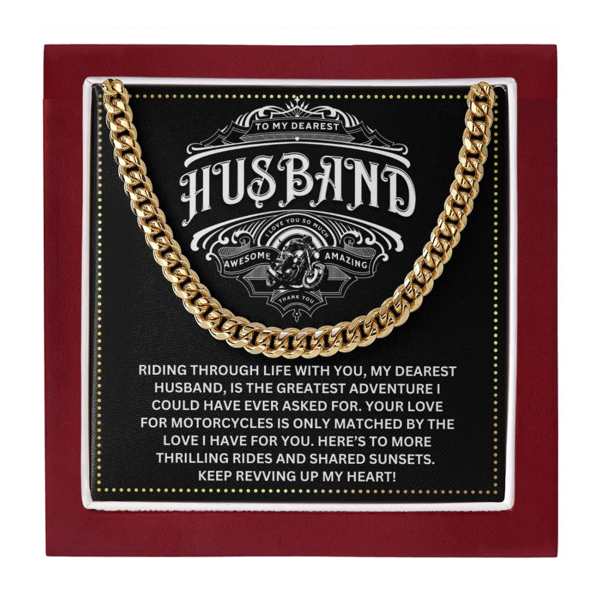JGF Jewelry Gifts for Family My Husband Rides A Motorcycle Gifts For Him