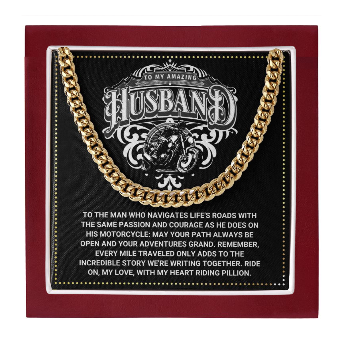 JGF Jewelry Gifts for Family Motorbike Husband Gifts 50 Year Old Birthday For Men