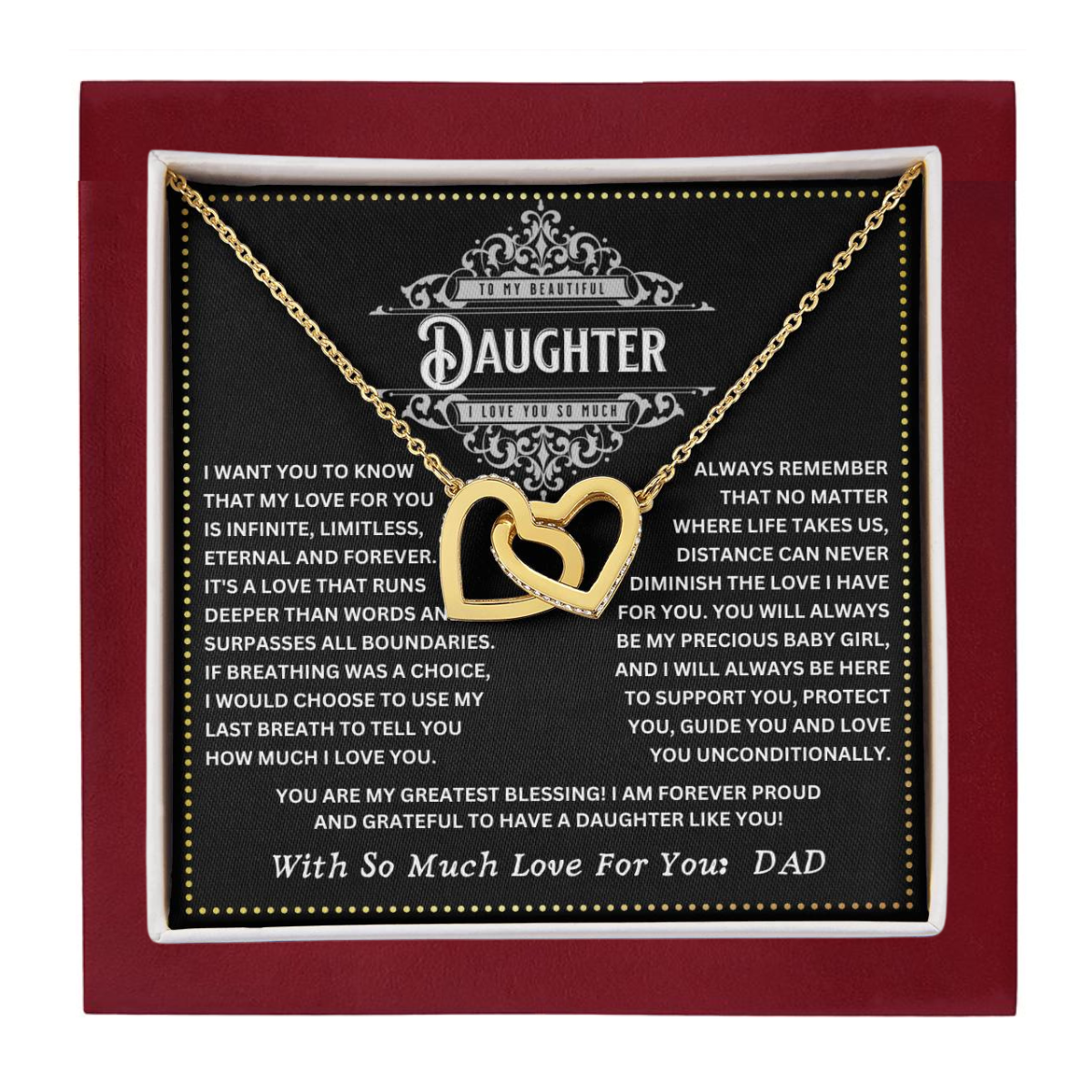 JGF Jewelry Gifts for Family My Daughter Is An RN Nurse Necklace From Dad