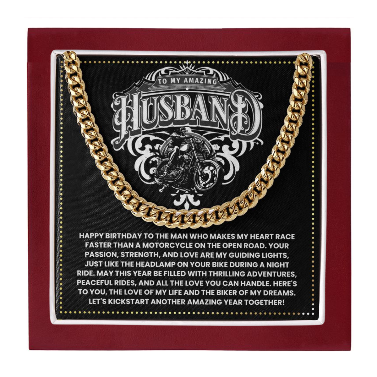 JGF Jewelry Gifts for Family Motorbike Husband Gifts 50 Years Old For Him