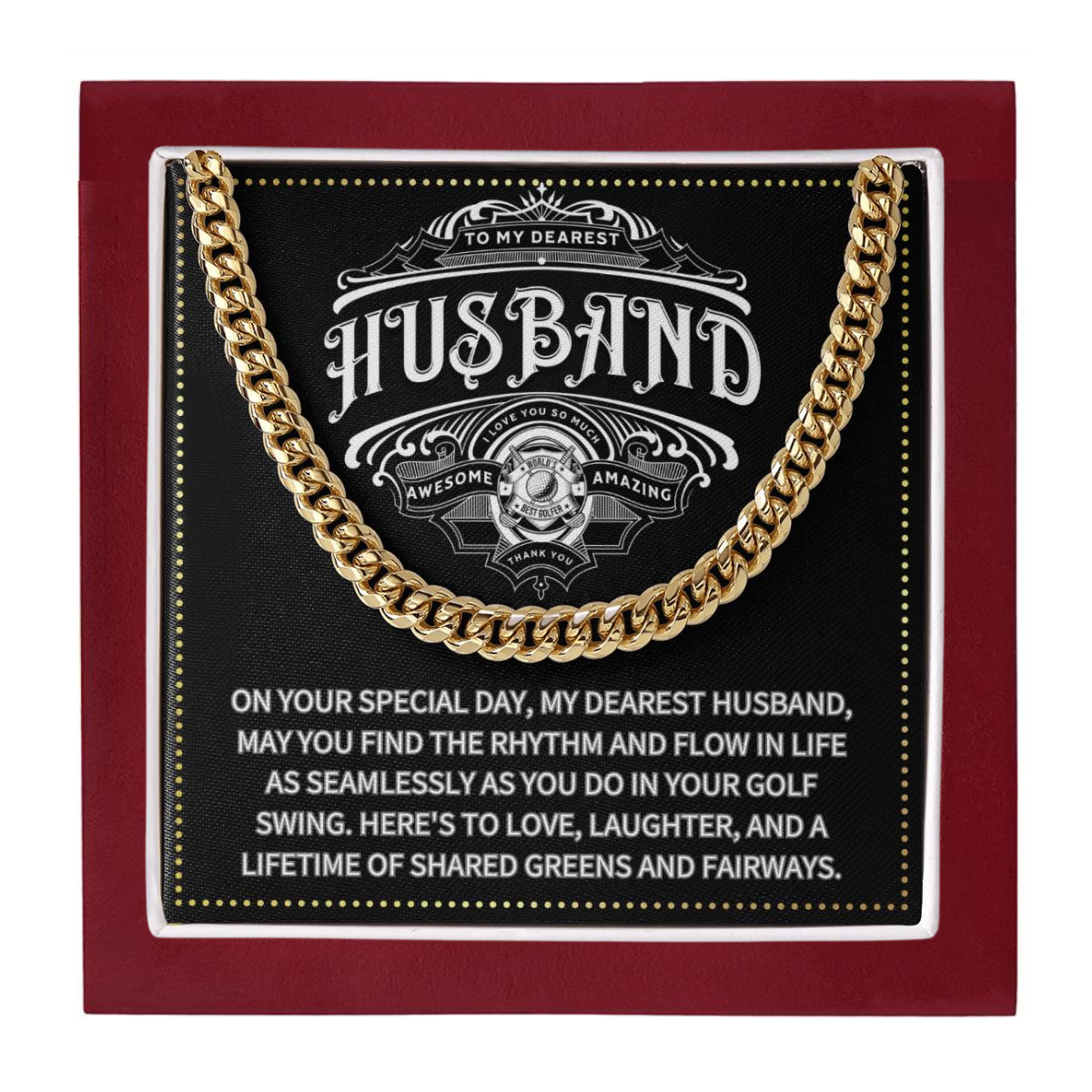 JGF Jewelry Gifts for Family Husband Golf Gifts 50th Birthday Gift Ideas