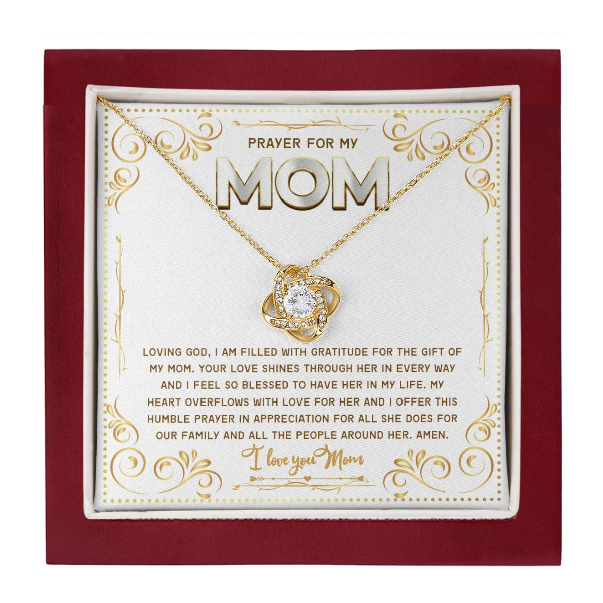 JGF Jewelry Gifts for Family Love Knot Necklace For Women