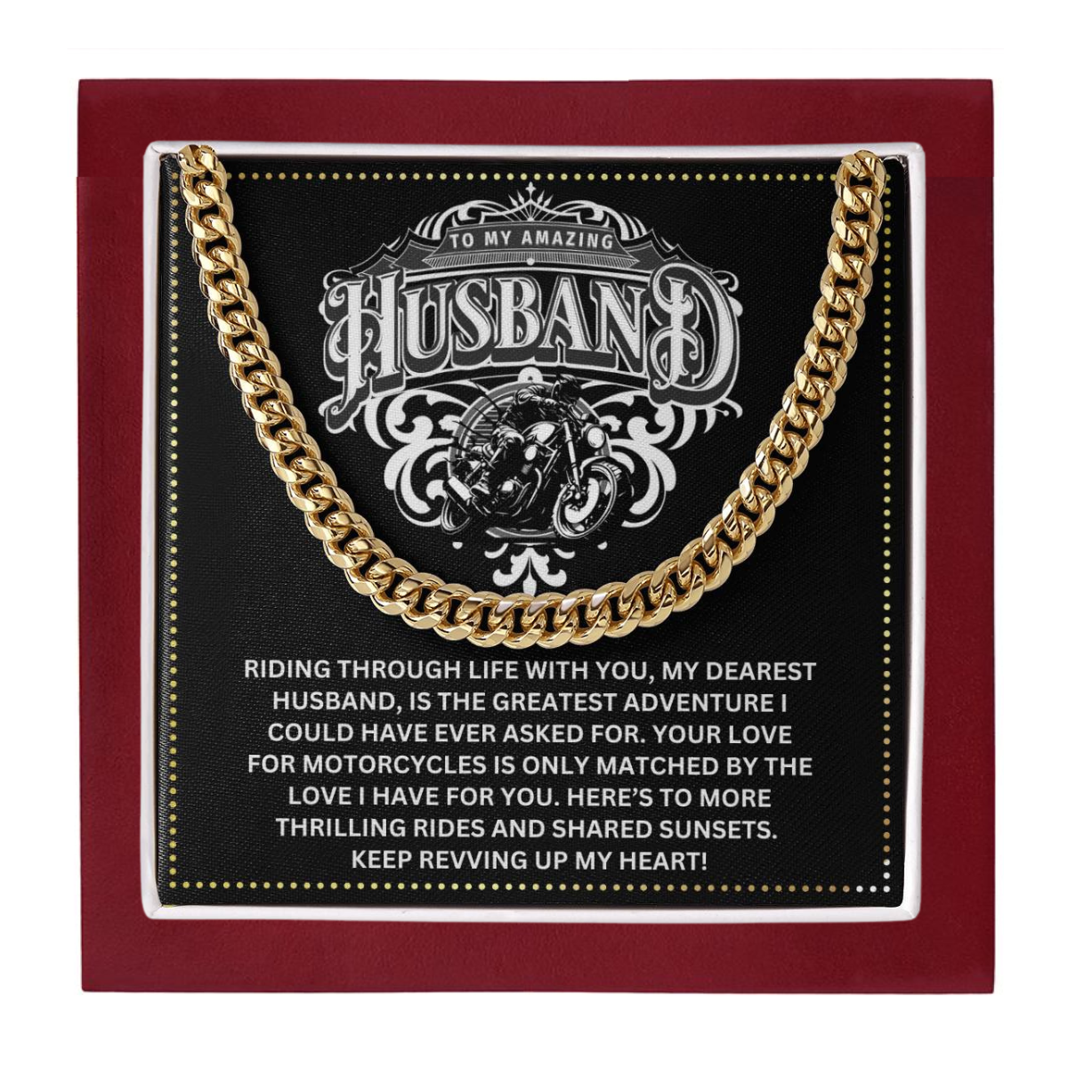 JGF Jewelry Gifts for Family Motorcycle Gifts For My Husband 40th Birthday