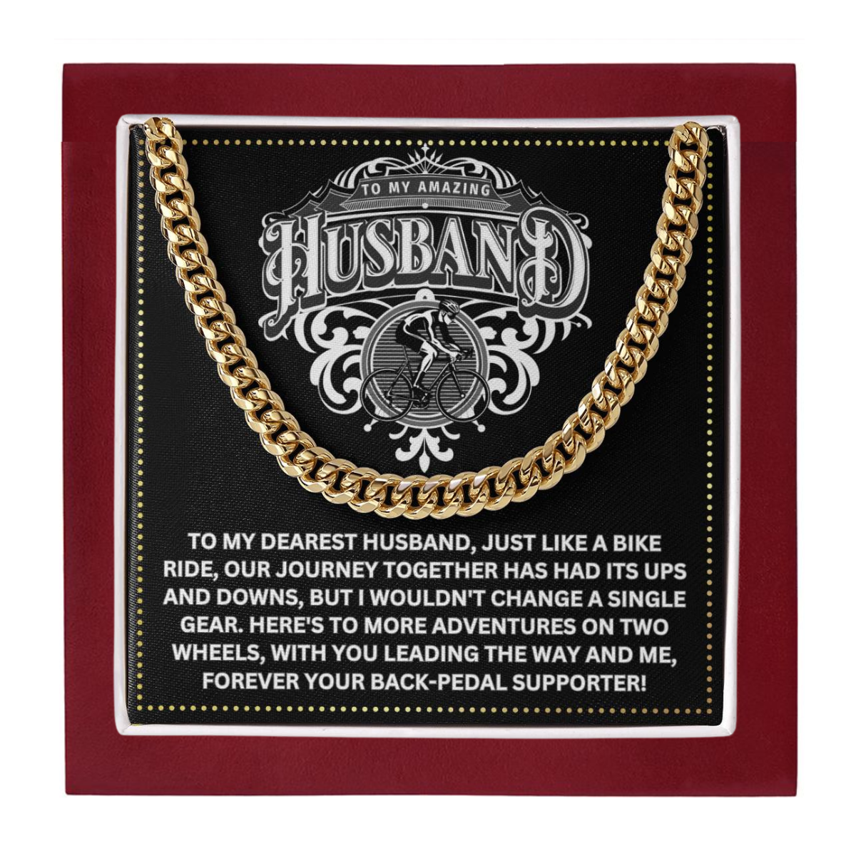 JGF Jewelry Gifts for Family Birthday Cyclist Husband Gifts From Wife For Men