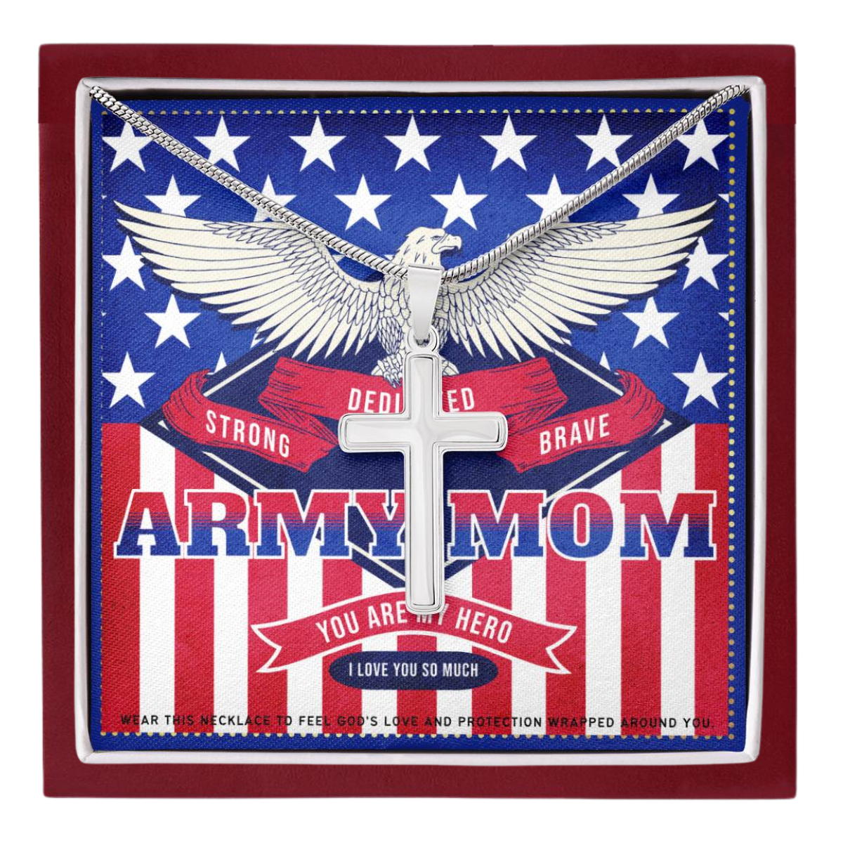 1 JGF Jewelry Gifts For Family Army Mom Gifts For Women USA Flag
