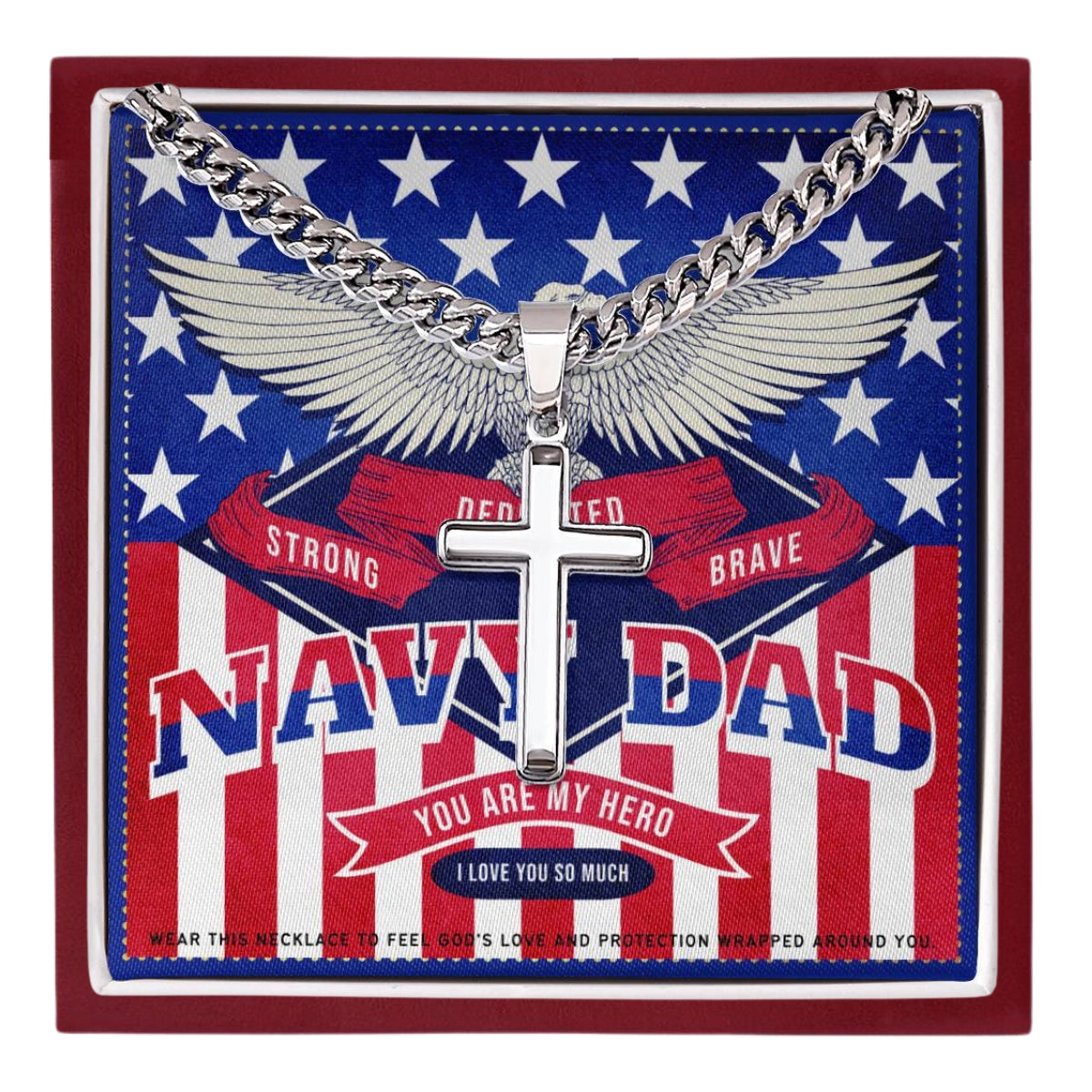 7 JGF Jewelry Gifts for Family US Navy Dad Gifts For Men