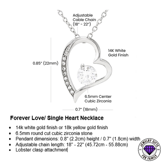 JGF Jewelry Gifts for Family - I Love You Mom Necklace from Daughter on Mother's Day