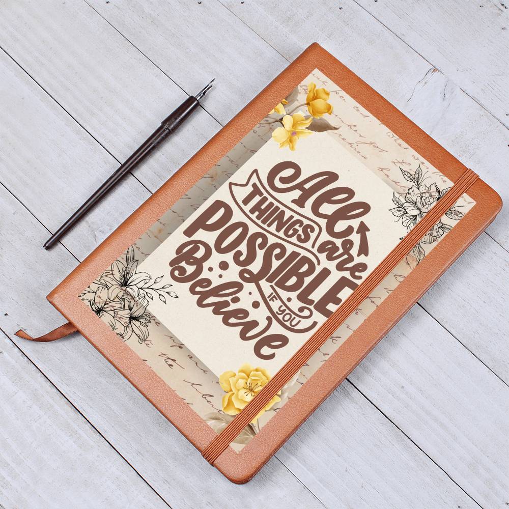 Leather Journal - All Things Are Possible