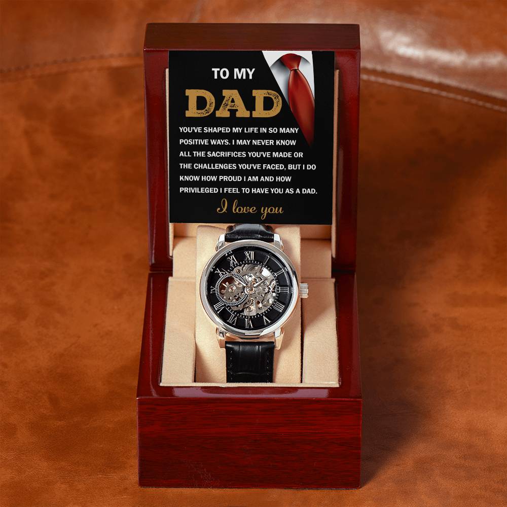 Dad-Shaped My Life-Metal Chronograph Watch