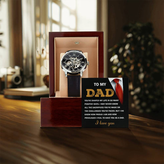 Dad-Shaped My Life-Metal Chronograph Watch