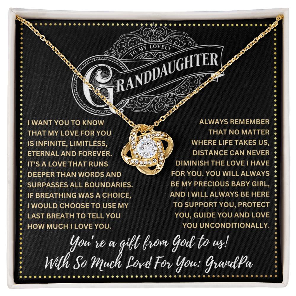 JGF Jewelry Gifts for Family To My Granddaughter Necklace From GrandPa