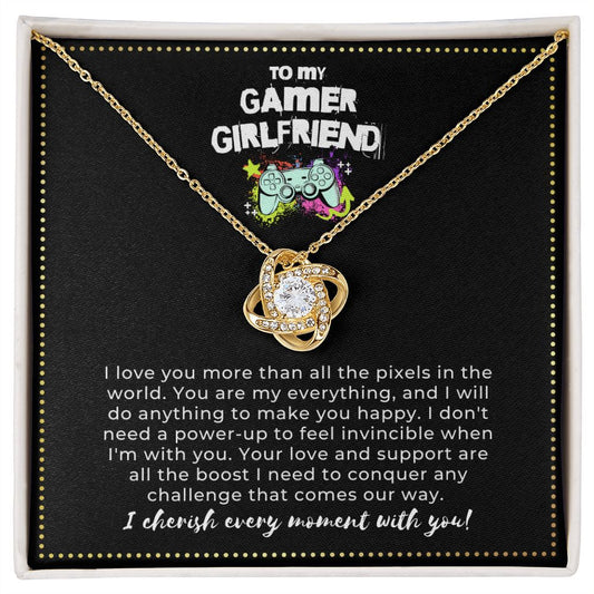 JGF Jewelry Gifts for Family | Birthday Gift For Gamer Girlfriend | Celtic Love Knot Necklace For Women From Men