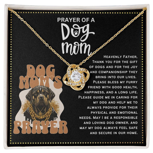 JGF Jewelry Gifts for Family Prayer For My Dog Lover Mom Love Knot Necklace