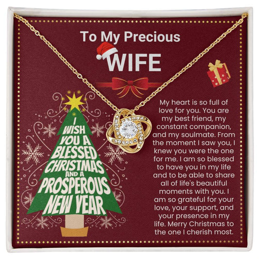 JGF Jewelry Gifts for Family To My Beautiful Wife Love Knot Necklace Romantic Gifts For Women