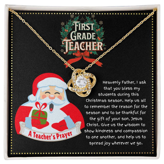 JGF Jewelry Gifts for Family Teacher Teach Tiny Humans First Grade 1st Christmas Prayer Gifts