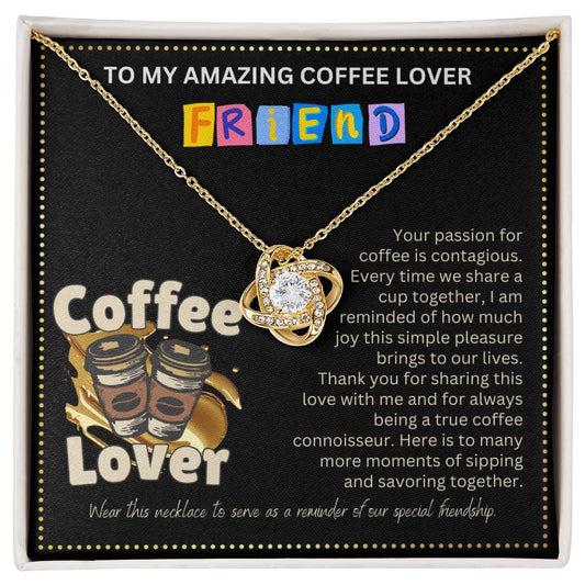 JGF Jewelry Gifts for Family To My Amazing Coffee Lover Friend BFF Bestie Heart Necklace