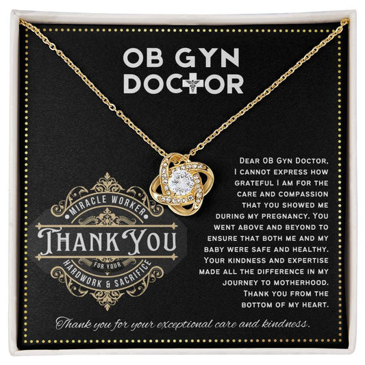JGF Jewelry Gifts for Family | Thank You Card For Obgyn OB/GYN Doctor Necklace For Women