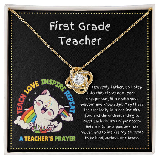 JGF Jewelry Gifts for Family Elementary First Teacher 1st Grade Back To School Students