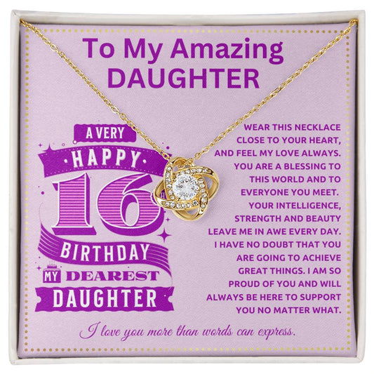 JGF Jewelry Gifts for Family Sweet 16th To My Daughter Birthday Turning 16