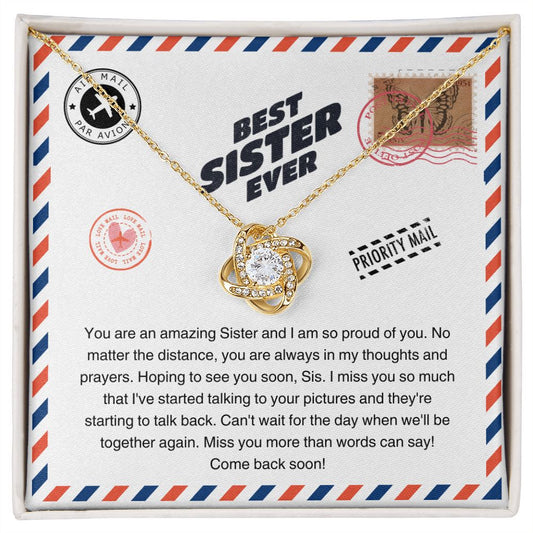 JGF Jewelry Gifts for Family | Sister Moving Away From Home New Job Beginnings Gift | Sister Pendant Necklace Jewelry