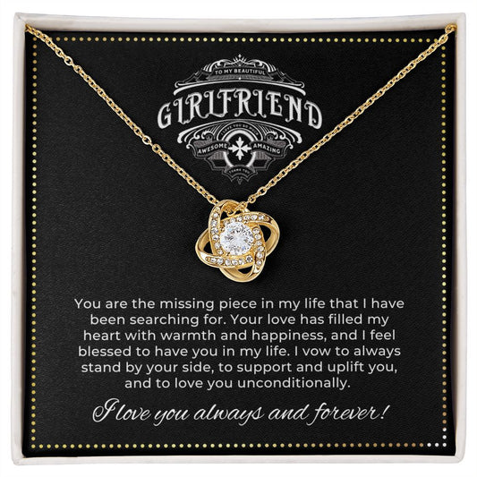 JGF Jewelry Gifts for Family | To My Beautiful Girlfriend (2) LOVE KNOT 1418-BB