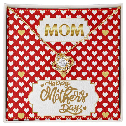 JGF Jewelry Gifts for Family I Love You Mommy Mothers Day for Mom Love Knot Necklace