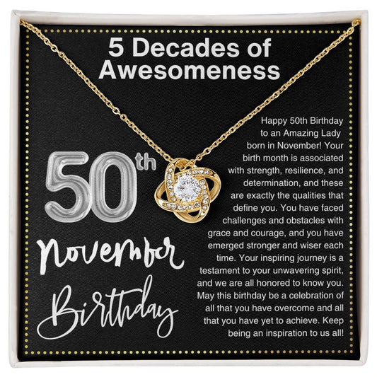 JGF Jewelry Gifts for Family 50 Year Old Birthday Gifts November