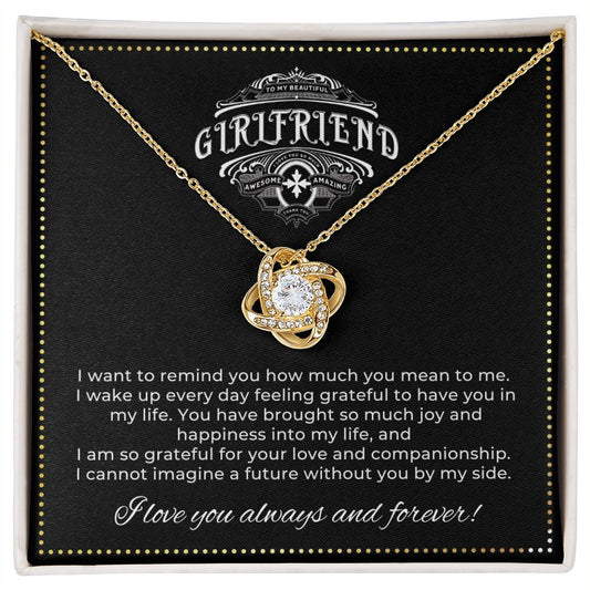 JGF Jewelry Gifts for Family | To My Beautiful Girlfriend LOVE KNOT 1418-BB