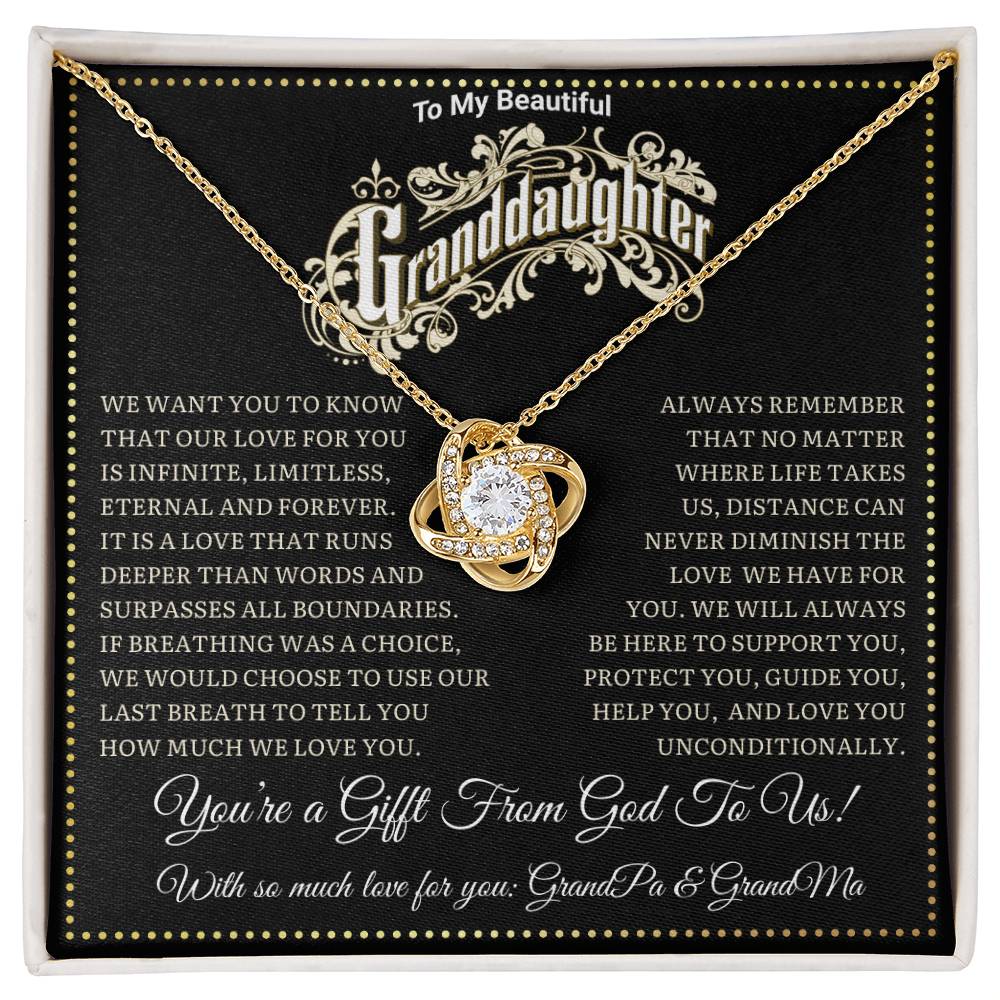 JGF Jewelry Gifts for Family Birthday Gifts For Granddaughter Adult Prime Love Knot Necklace