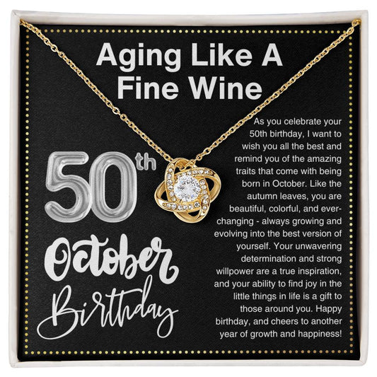 JGF Jewelry Gifts for Family 50th Birthday Gifts For Women Funny October